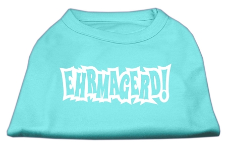 Ehrmagerd Screen Print Shirt Aqua XS